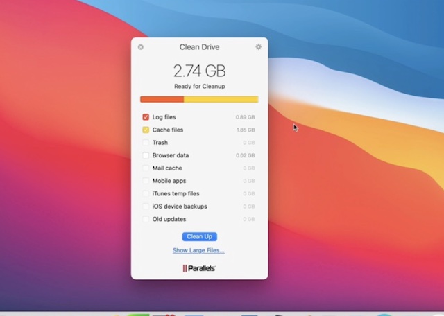 parallels clean up mac