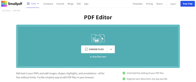 smallpdf pdf editor