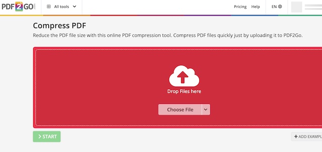 PDF2Go PDF Compressor