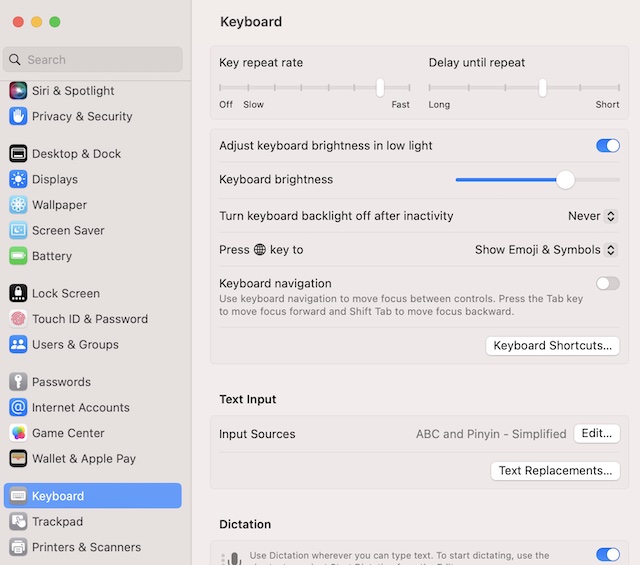adjust macbook keyboard brightness