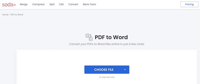sodapdf convert pdf to word