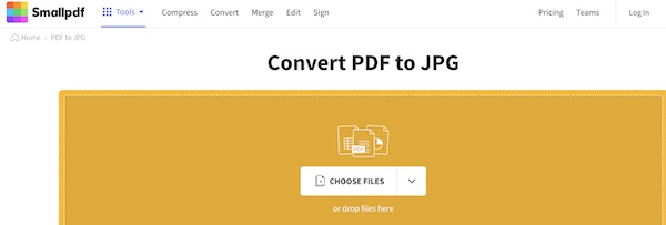 SmallPDF to jpg converter