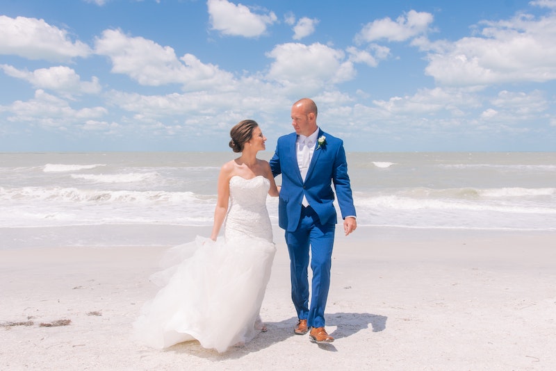 blue suits with brown oxfords wedding