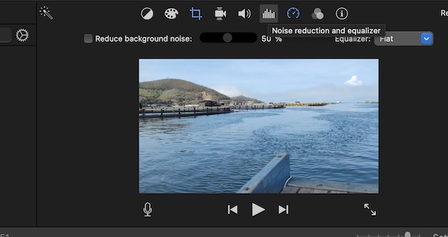remove background noise in imovie