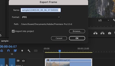 export frame image premiere pro