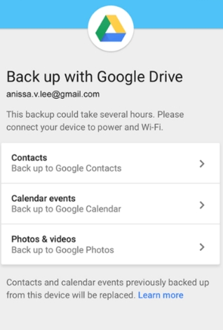 google drive backup 