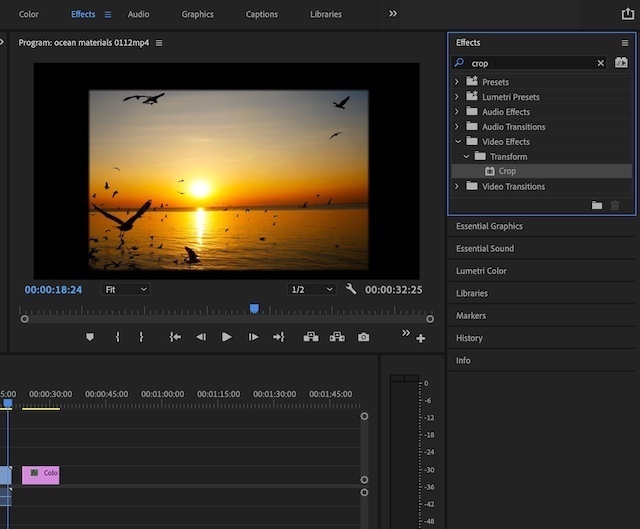 How to crop a video in premiere