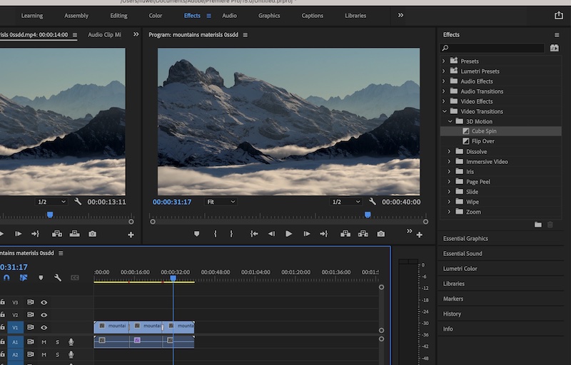 How to Add Transitions In Premiere Pro 02