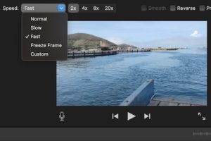 speed up video in imovie